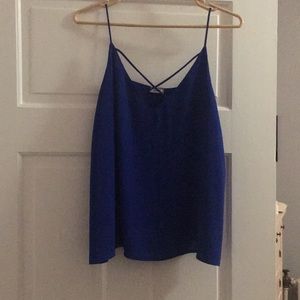 Royal blue skinny strap tank worn once